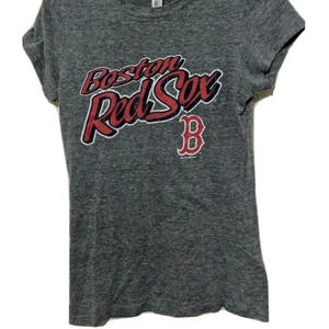 Boston Red Sox Cotton Blend V-neck T-Shirt by Sun‎ & Ocean EUC Women's: Small.